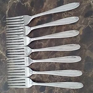 Superior Stainless Dynamic 7 Dinner Forks Glossy Flatware